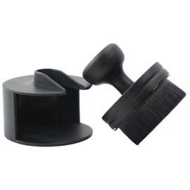 VIKING Tire Shine Applicator Brush, Automotive Tire Dressing Applicator Brush, Storage Stand Included for Tire Detailing and Car Wash Kit, Black, 2.3 Inch Diameter