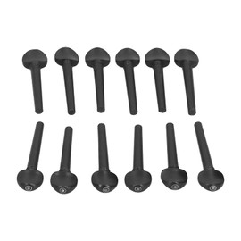 12Pcs Ebony Pegs Non Slip Wooden Tuning Accessories, 8.7cm Replacement with Comfortable Hand Feeling, Fisheye Inlay Craftsmanship for Oud Violin Fiddle