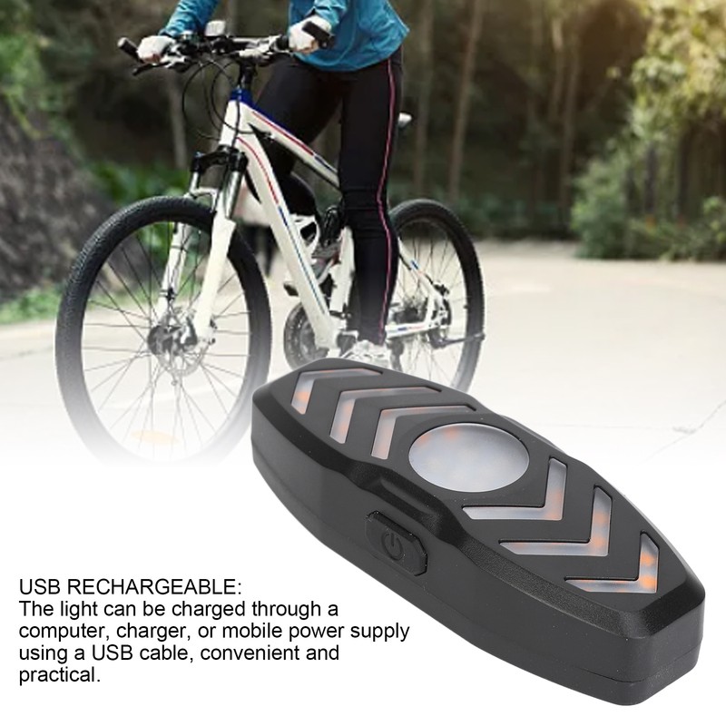 Bike Rear Light Smart Remote Control Turn Signal USB Rechargeable