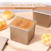 HOFURME 2 Pcs Square Nonstick Square Loaf Pan With Lid,