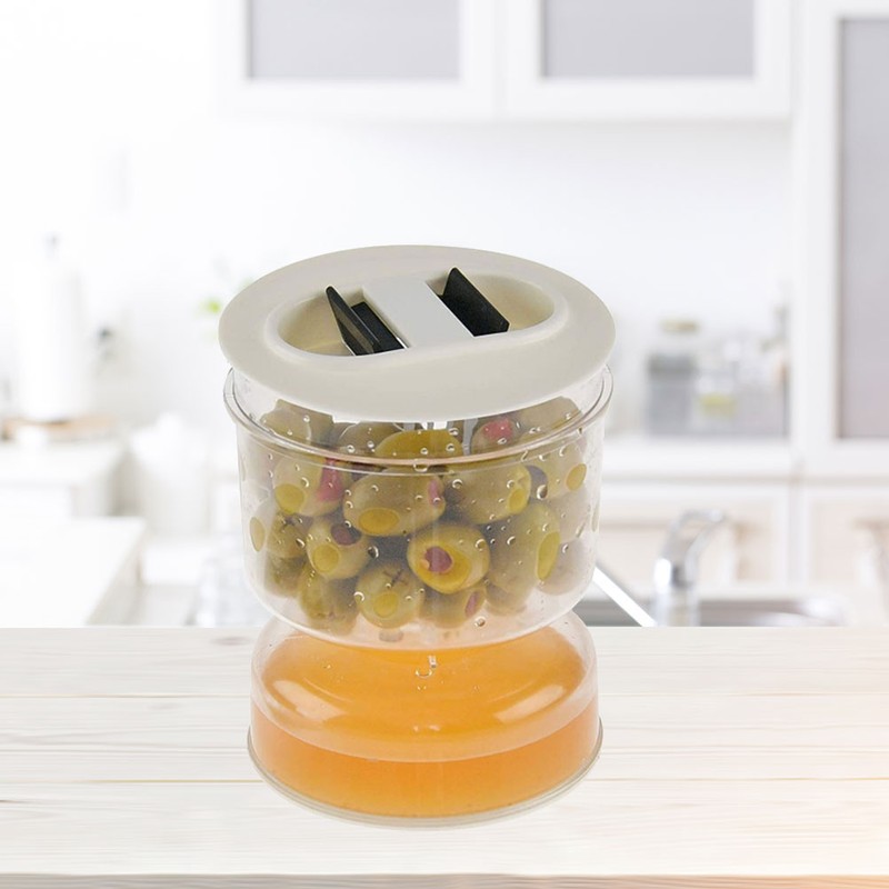 Pickles Jar Dry and Wet Dispenser Pickles Olives Hourglass Jar