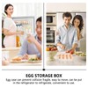 Cabilock Eieraufbewahrungsbox Stapelbarer Eierhalter Egg Holder: 2Stück Eierhalter für Eierbehälter