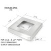Stainless Steel Square Post Base Welded Plate for 1-1/2" x
