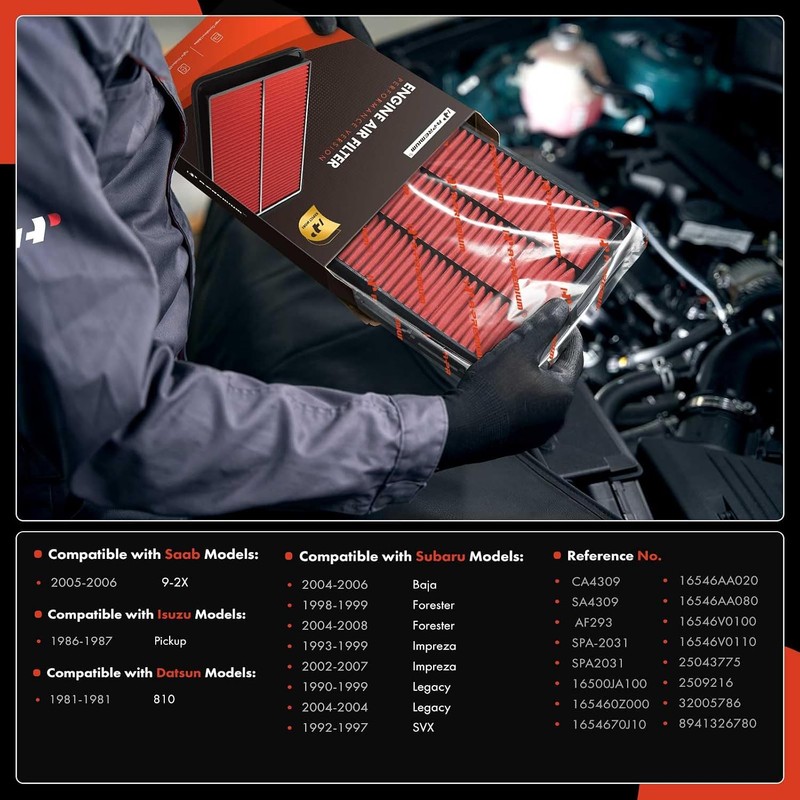 A-Premium Filtro Aire Motor Preengrasado Alto Rend Compatible con Infiniti