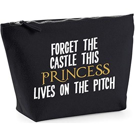 Hippowarehouse Forget the castle this princess lives on the pitch printed make up cosmetic wash bag 18x19x9cm