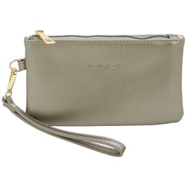 JENNIFER JONES Clutch Bag - Cosmetic Bag - Small Women's Handbag - with Removable Carry Handle, Metallic Clutch Bag