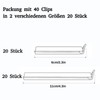OMBRISA Pack of 40 Locking Clips Black