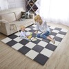 20pcs Plush Puzzle Foam Floor Mat, 11.8x11.8in Soft Interlocking Carpet