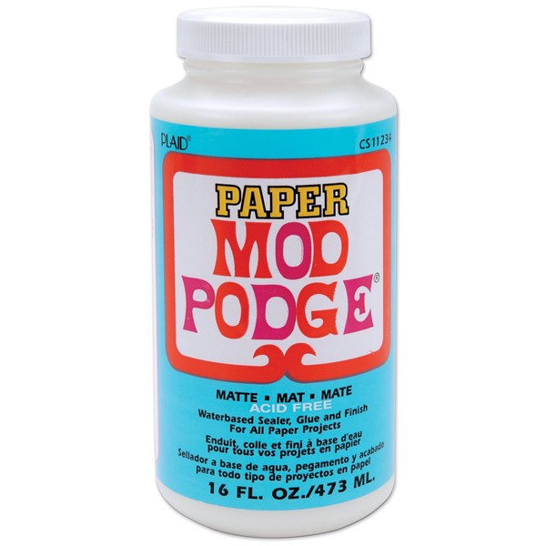 Mod Podge Waterbase Sealer, Glue and Finish for Paper (16-Ounce),
