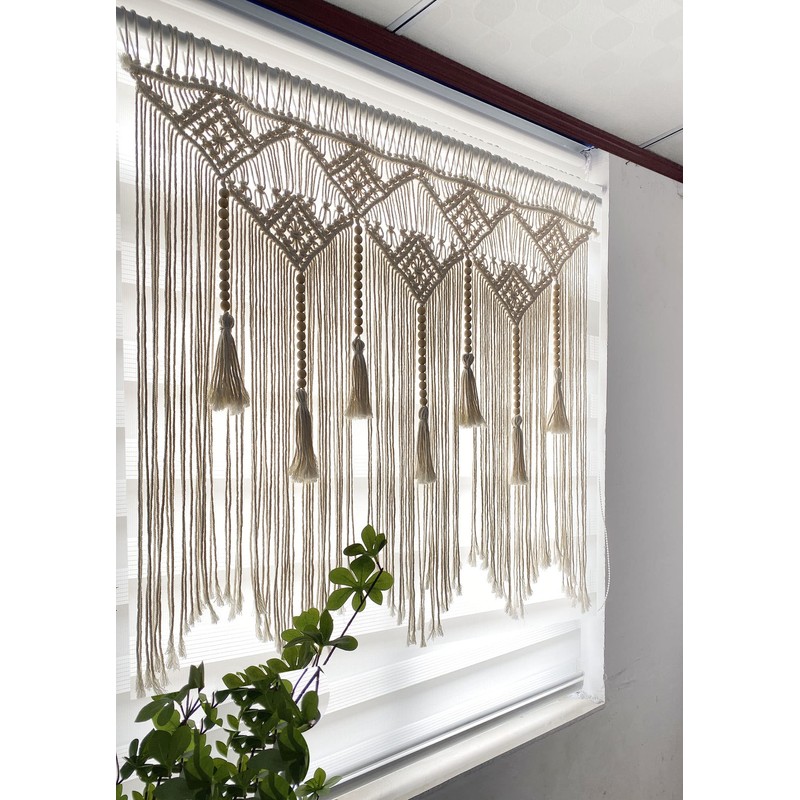 Youngeast Large Macrame Wall Hanging Macrame Headboard for Bedroom Macrame