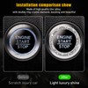 Kewucn Bling Crystal Double Rhinestone Car Engine Start Decoration Ring,