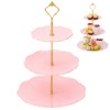 DUJUST Luxury Porcelain 3-Tier Cupcake Stand Tower, British Style Serving
