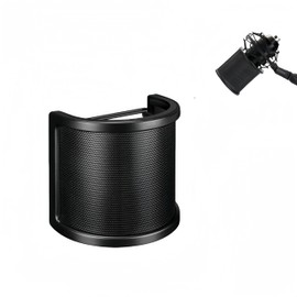 Universal Metal Mesh Microphone Pop Filter,Studio Recording Filter,Adjustable Microphone Pop Shield, Microphone Wind Cover Accessory,Suitable for Most Microphones
