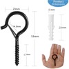 LORJE 12 Pack Screw Hooks for Outdoor String Lights, Q