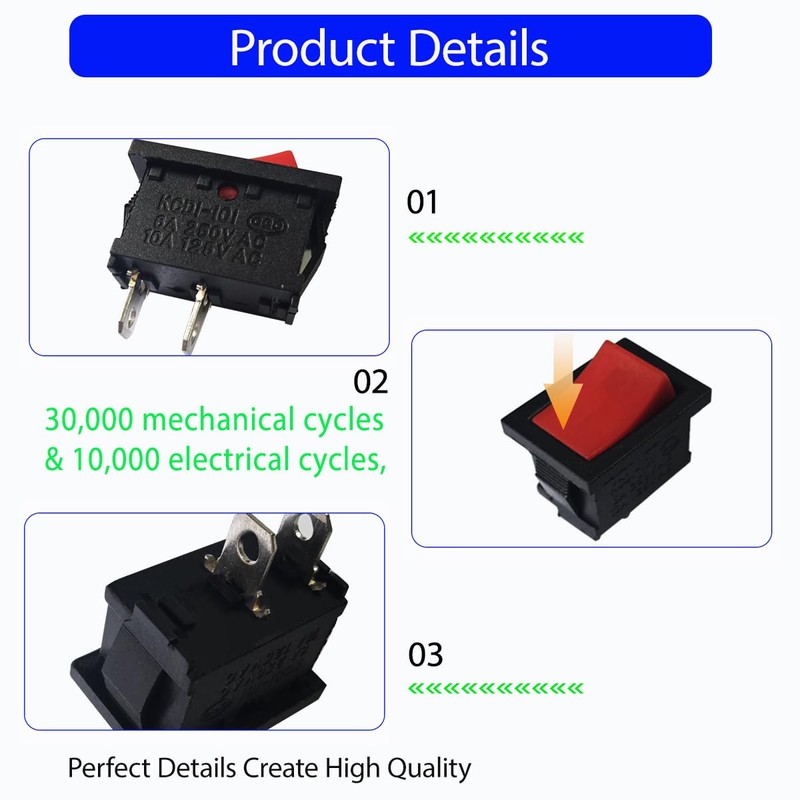 Electric Start Off Momentary Rocker Switch for Generac 7127/7723 iQ3500