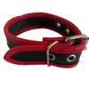 N? Genuine Real Leather black Red Buckle Bicep Arm Band