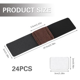 BOPHIS 48 Furniture Felt Pads with Velcro Fastening, Chair Leg Protectors, Velcro Felt Gliders for Swing Chairs, Floor Protection, Furniture Gliders, Chair Rails, Prevents Scratches, Reduces Noise