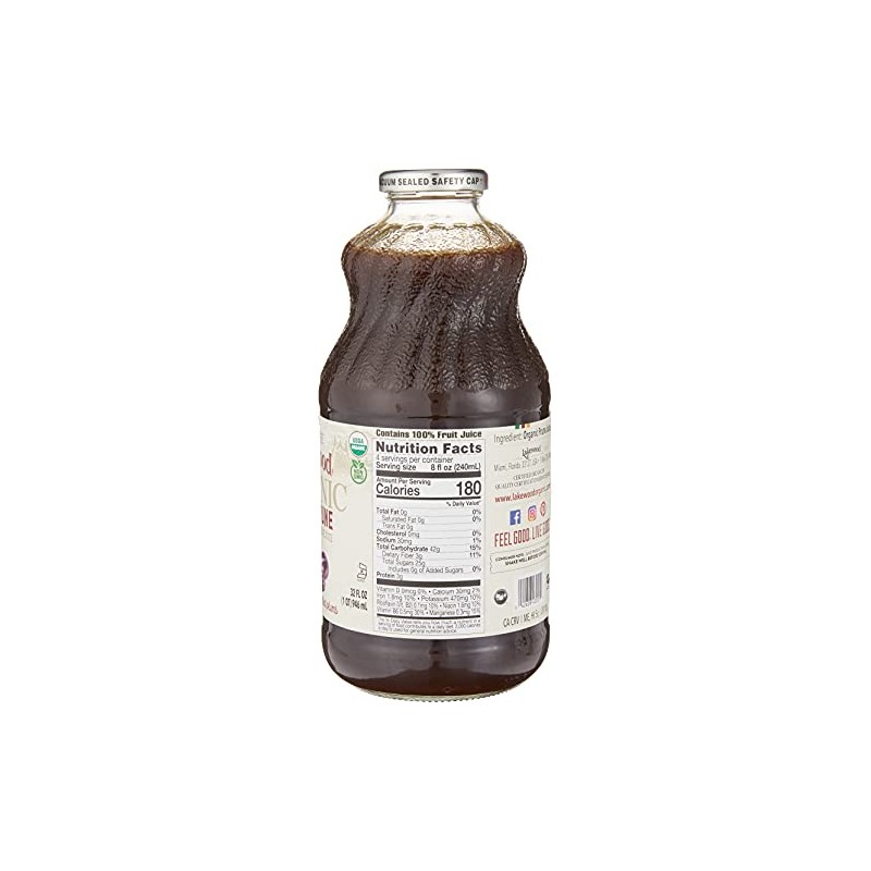 Lakewood Organic 100% Juice Pure Prune (1 X 32 FL