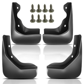 YHTAUTO - Juego de 4 solapas de barro para salpicaduras, accesorios de repuesto para Volkswagen Jetta 2015 2016 2017 Sedán, delantero y trasero izquierdo, color negro