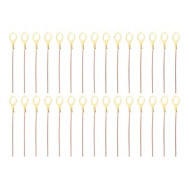 PATIKIL 6 Inch Bare Copper Wire-Copper Grounding Lugs, 30 Pcs Braided Copper Cables with Lug-Copper Connectors for Lighting Grounding