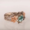 Dorunmo Moss Agate Ring for Women Sterling Silver Green Stone