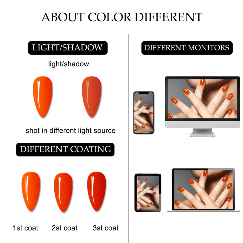 Anself 6PCS/Set Gel Nail Polish Set Multi-colors Odorless Long Lasting