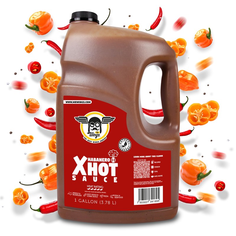 HABANERO PEPPER X HOT SAUCE 1 Gallon (128 Fl Oz)