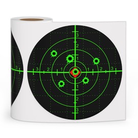 FINDAT 6 Inch Shooting Target Stickers Splatter Self Adhesive Reactive Target Papers Roll 100 PCS for BB Gun Pellet Gun Airsoft Rifle Indoor Outdoor Shooting Range Practice