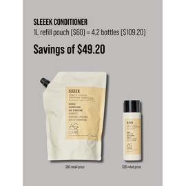 AG Care Sleeek Argan & Coconut Conditioner, 33.8 Fl Oz