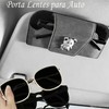 Guibell Soporte para Anteojos de Sol Auto Piel Magnético Gris