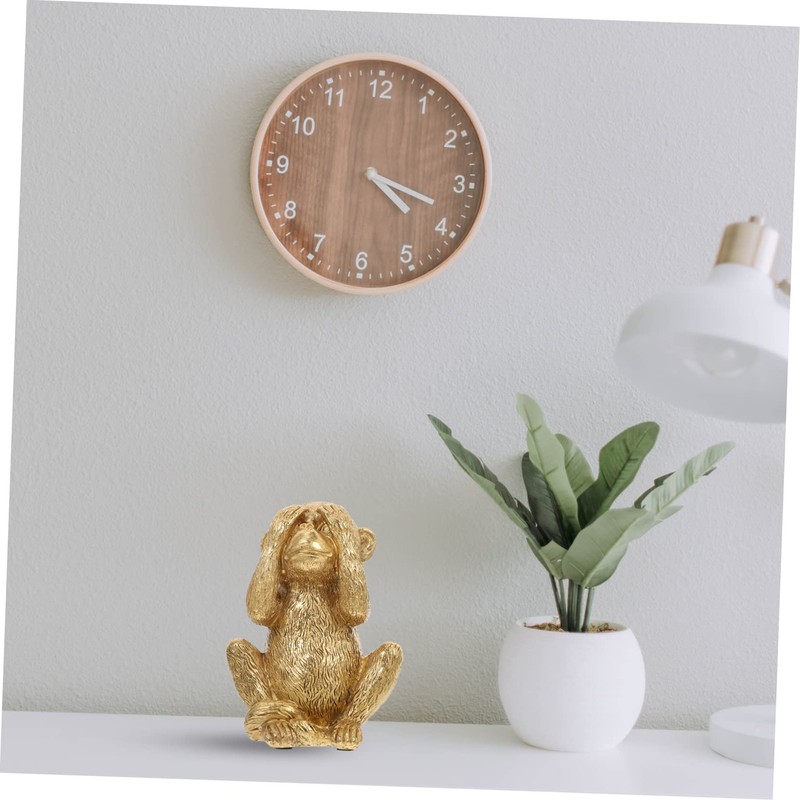 Kichvoe Resin Monkey Figurine Stylish Desktop Adornment Unique Home Decor