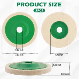 YGDMD 2PCS Wool Felt Flap Polishing Disc,Soft Wool Felt Buffing Wheel in Diameter 3.87",Angle Grinder Wools Polishing Wheels Pads for Polishings Car Surface Metal,Stainless Steels