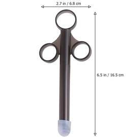 Mokkker 2Pcs Lube Applicator Syringes, Tube Launcher Shooter Reusable Lubricant Oil Injector Propeller Lube with Smooth Round Cap Syringes for Men Women Black