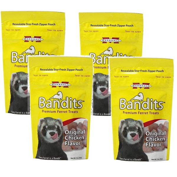 Marshall Bandits Ferret Treat, 3-Ounce, Chicken (Pack of 4)