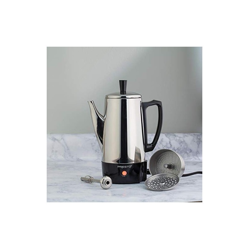 Presto 12 Cup Stainless Steel Coffee Maker, Chrome