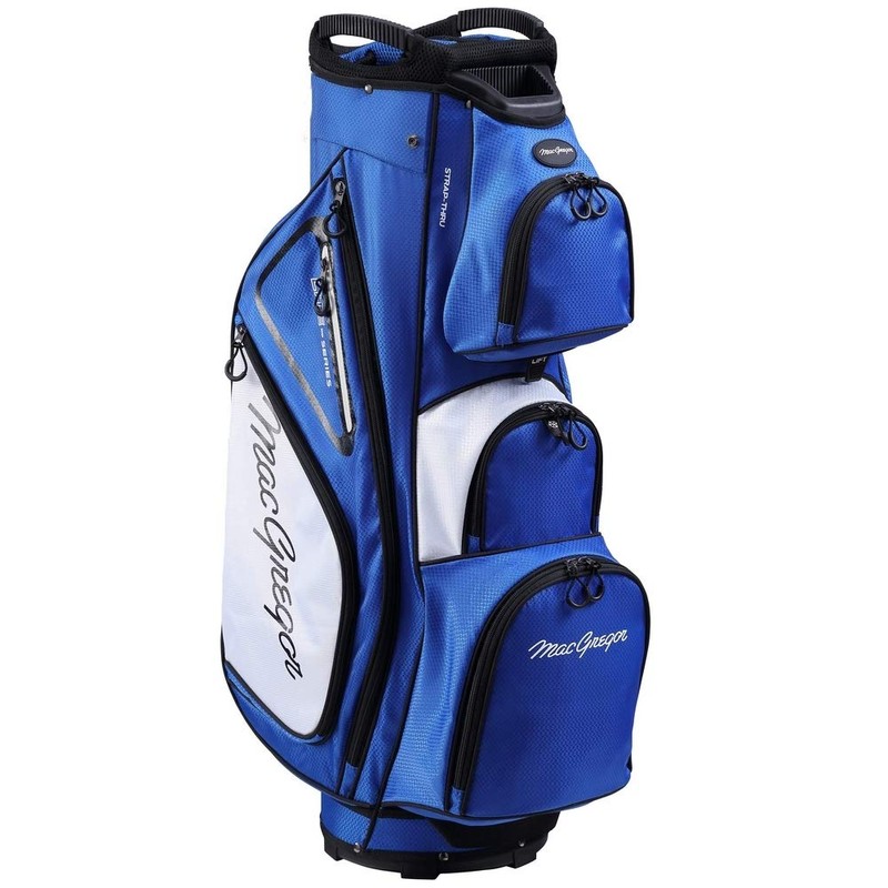 MacGregor Golf VIP Deluxe 14-Way Cart Bag, 9.5" Top- Blue/White