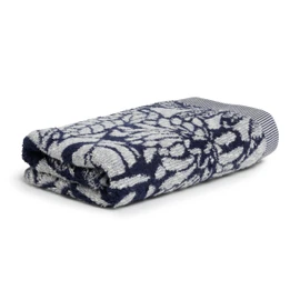 Möve Brooklyn Botanic Hand Towel 50 x 100 cm 85% Cotton / 10% Viscose / 5% Linen Natural / Deep Sea
