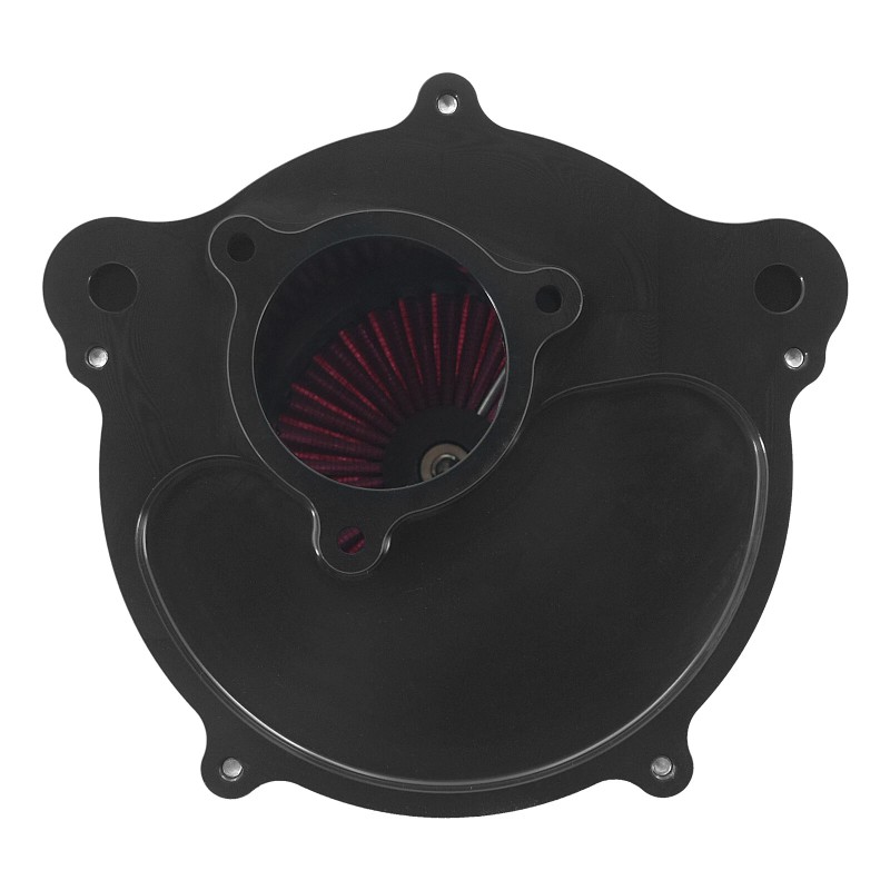 HDBUBALUS Matte Black Air Filter Cleaner Red Intake For Harley