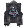 SUMA SHOP Motorcycle Cafe Racer Skull Helmet Patch Embroidered Thermal