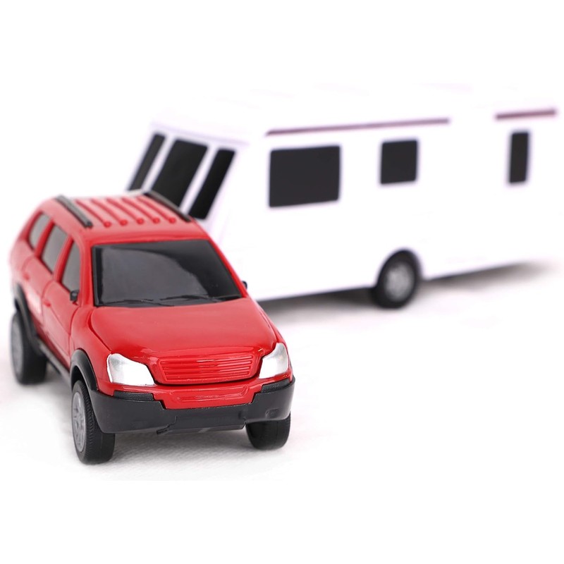 Toyland Car & Caravan Take Away Set - Scale 1:32