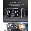 Unbranded Pair 5x7 7x6 LED Headlights DRL Hi-Lo DOT For