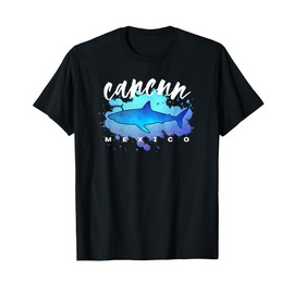 Cancun Mexico Beach Dive Spring Break Vacation Shark Graphic T-Shirt