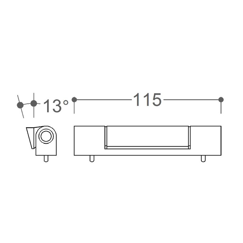 White Avocet UPVC Door Butt Hinge Angled 115mm 13° Degrees