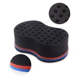 Nicoone 1 x Hair Sponge Brush, Large Holes, Sponge for Hair, Twists, Afro Bobbins, Curling Brush for Home and Barber