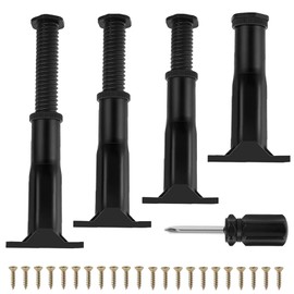 ClcIosis Set of 4 Adjustable Bed Frame Support Feet Bed Feet 15-28 cm, Height Adjustable with Screws and Screwdriver Support Foot Bed Support for Cabinet TV Cabinet Bed Sofa Bedside Chair