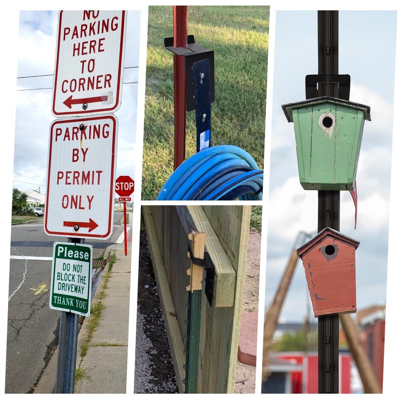 4 Pack T-Post Bracket 3" T Post Mount Bracket for