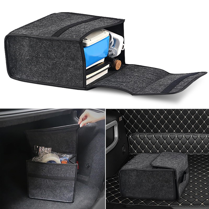 Multi-functional Storage Box, Car Supplies, Car Storage Bag, Foldable, Felt