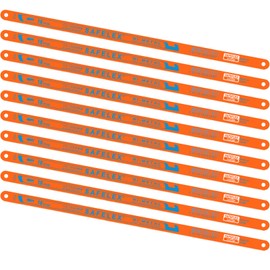 20 Pieces Hacksaw Replacement Blades Metal Cutting Hacksaw Blades with 18 Teeth and 24 Teeth Per Inch (Orange Background with Bi-metal Letter)