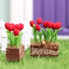 Artificial Tulips Flower Ornament 1:12 Doll House Garden Decor Simulated
