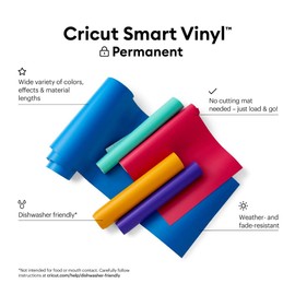 Cricut Smart Permanent Vinyl (13in x 3ft, Mint) for Explore and Maker 3 - Matless cutting for long cuts up to 12ft